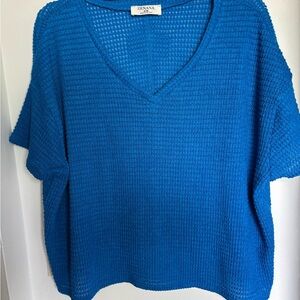 Zenana Outfitters Vibrant Blue Knit Top